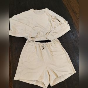 NWOT Free People Movement Run It Back Set, Size large , Color Ivory new